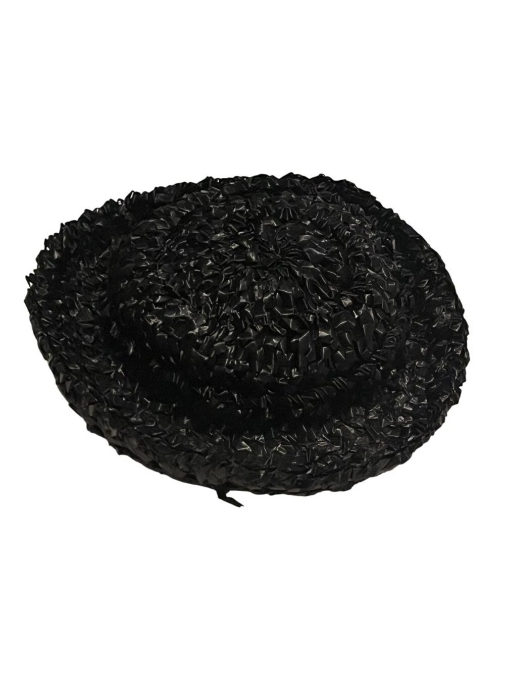 Vintage Mr. Rickie Original Black Raffia Woven Hat